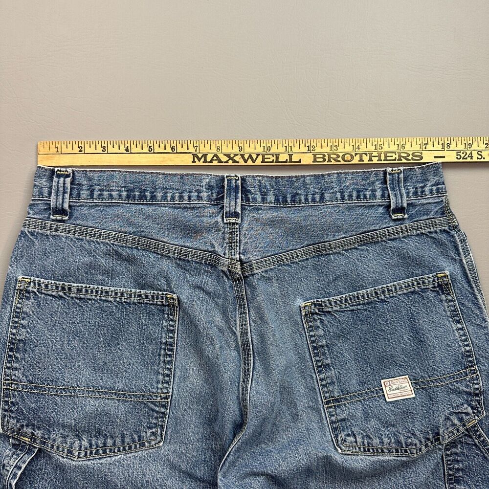 Levi Strauss Signature Jean Shorts Mens 34 Carpenter Baggy Skate Grunge Jort Y2K - Picture 9 of 11